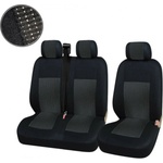  2+1 Лукс Калъфи В Черно За Седалки за Mercedes Sprinter Vito Vw Crafter T5 Ford Transit Peugeot Iveco Премиум Плат