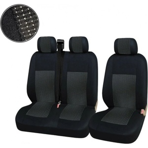  2+1 Лукс Калъфи В Черно За Седалки за Mercedes Sprinter Vito Vw Crafter T5 Ford Transit Peugeot Iveco Премиум Плат