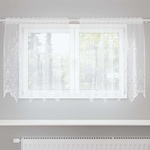 vidaXL Перде от дантела Бяло 80 x 150 cm Полиестер (4107865)