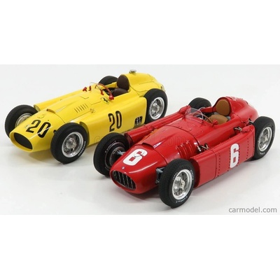 Cmc Ferrari F1 Set 2x Lancia D50 N 20 6th Belgium Gp 1956 A.pilette + D50 N 6 Winner Gp Torino 1955 A.ascari Červená Žlutá 1:18