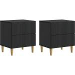vidaXL Нощен шкаф 2 бр. Черно 43 x 34, 5 x 48 см Инженерна дървесина (894528)