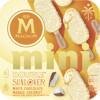 Magnum Mini Double Sunlover White Chocolate & Mango & Coconut 6x55ml