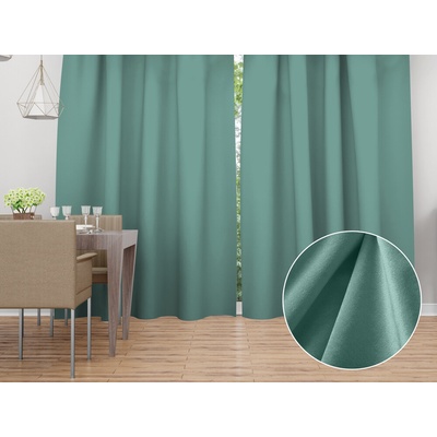 Biante Zamatový záves Velvet Prémium SVP-048 Pastelová ľadovo zelená - šírka 270 cm 270x200 cm