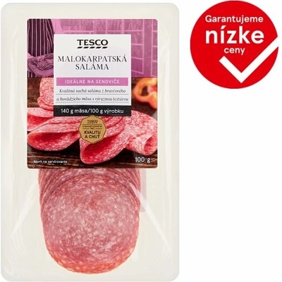 Tesco Malokarpatská saláma 100 g
