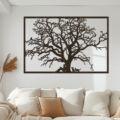 dřevo života Dřevěný strom ODPOČINKU Rozměry (cm): 60x40, Zvolte barvu dekoru: Wenge