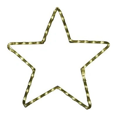 ACA Lightning LED vianočné hviezda do okna 48 LED 230V IP20 30cm žltá farba