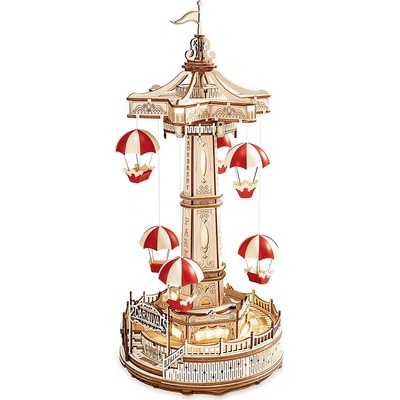 Robotime Дървен 3D пъзел Robo Time от 184 части - Парашут (EA01)