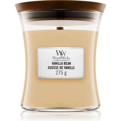 WoodWick Vanilla Bean ароматна свещ с дървен фитил 275 гр