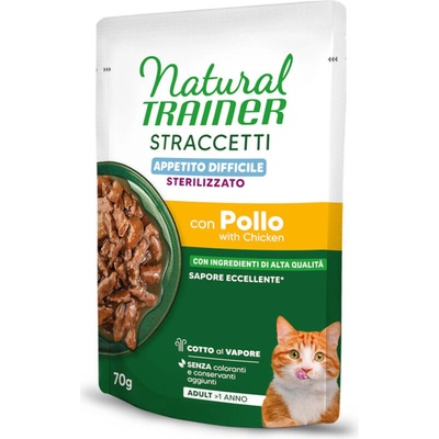 Natural Trainer Straccetti Difficult Appetite Sterilised proužky v omáčce 56 x 70 g s kuřecím