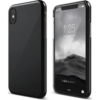 elago Калъф за Apple iPhone XS/X, поликарбонатов, Elago S8 Slim Fit 2 Case, черен (ES8SM2-BK)