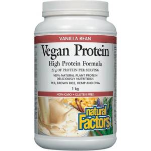 Natural Factors Vegan Protein High Protein Formula / Веган протеин с вкус на ванилия Natural Factors (2923 NF)