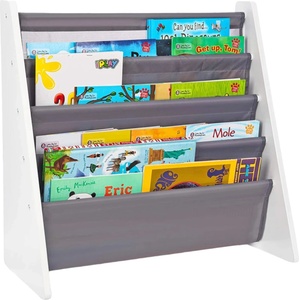 Ginger Home Детска етажерка-органайзер за книжки и играчки Ginger Home - Бяло & Сиво (JWTR-3029-WG)
