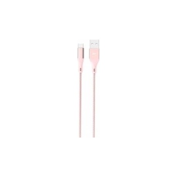 Siliconpow SP1M0ASYLK30AB0P microUSB - USB, Boost Link LK30AB Nylon, 2.4A, 1m, růžový