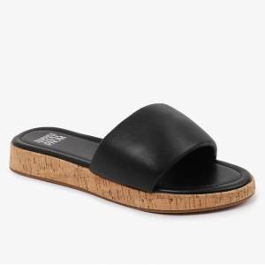 Wheres That From Сандали Wheres That From Women's Where's Sliders Flat Sandal - BlackPU