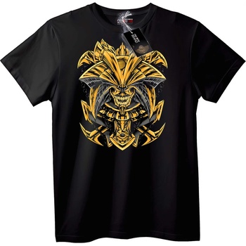 NOONEBRAND Тениска Златен войн skull - M, Black