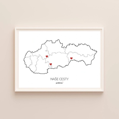 Zamilováno Vzpomínková mapa - Slovensko
