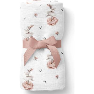 BocioLand Luxusná osuška plienka 110x110cm bambusová Zajačikovia