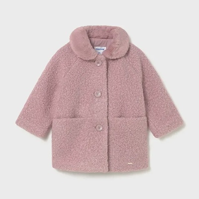 MAYORAL Палто къдрав косъм розов цвят за бебе момиче Mayoral