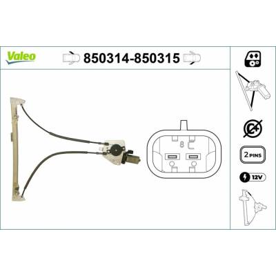 Mechanizmus zdvíhania okna VALEO 850314