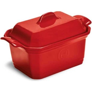 Emile Henry 19 х 12 см червена керамична форма за терин с преса emile henry