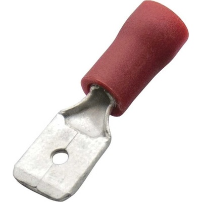 260422 Kolík plochý s PVC izolací 0,5 - 1,0 mm2, 6,3 x 0,8 červená, Haupa
