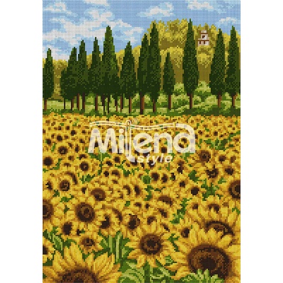 Milena Style Поле със слънчогледи конци dmc