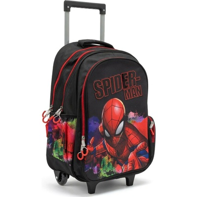 GIM S.A. Dětský batoh na kolečkách SPIDERMAN Global černý 46 cm