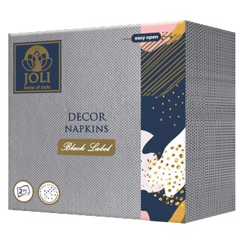 Joli Луксозни салфетки серия " Decor Napkins - Black Label-сиво (jo-727)