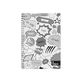 Sentio Тетрадка със спирала 17х25 см, 70 листа, 2 теми Comic