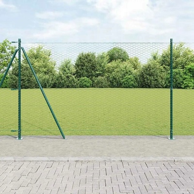ŠESTIHRÁNKOVÝ PLOT ZELENÝ 1,6X50M OCEL SLOUPKY KS Ø32MM 88.