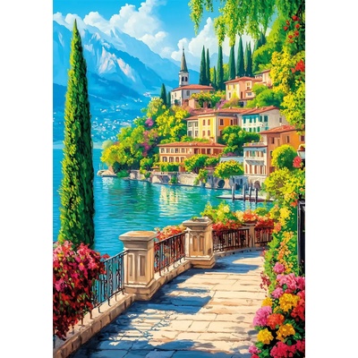 KS Games - Puzzle Lake Como - 1 000 piese