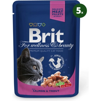 Brit Premium Cat Salmon & Trout 5 x 100 g