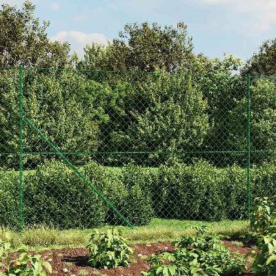 vidaXL Drátěné pletivo s kotevními hroty zelené 1,6 x 25 m