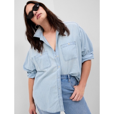 GAP Овърсайз риза Chambray Голяма риза GAP GAP | Sin | ЖЕНИ | M