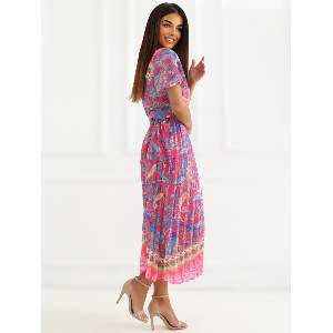 Italy Moda Дамска ежедневна рокля модел 11331-3.61 Italy Moda цвят тъмно розов