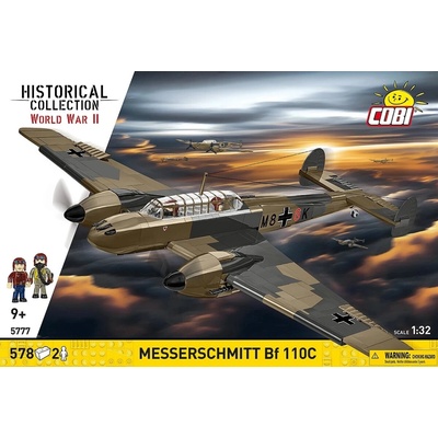 COBI 5777 World War II Nemecké ťažké stíhacie-bombardovacie lietadlo MESSERSCHMITT BF 110C 1:32