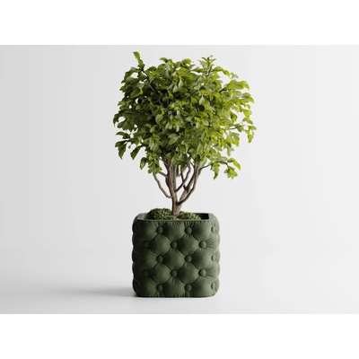 Кашпа Chesterra Голяма, 136x136xH118мм- Тъмнозелен Мат