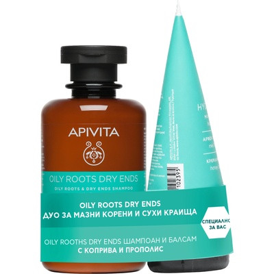 APIVITA Комплект Oily Roots Dry Ends - Шампоан и Балсам, 250 + 150 ml