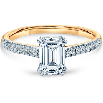 SAVICKI Годежен пръстен Savicki: двуцветно злато, лабораторен диамант