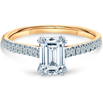 SAVICKI Годежен пръстен Savicki: двуцветно злато, лабораторен диамант