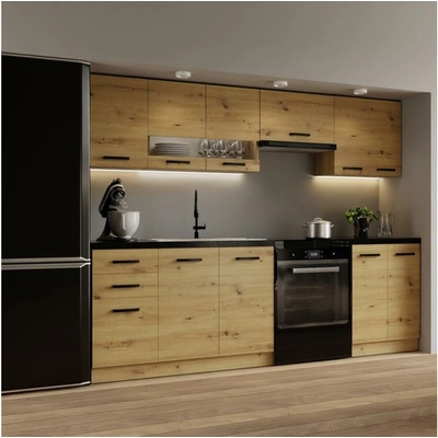 BWS Kuchyňská linka ROSALIA 240 cm dub craft – Zboží Mobilmania