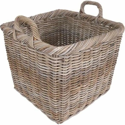 Košíkárna Koš čtvercový ratanový šedý 36x36 cm – Zbozi.Blesk.cz