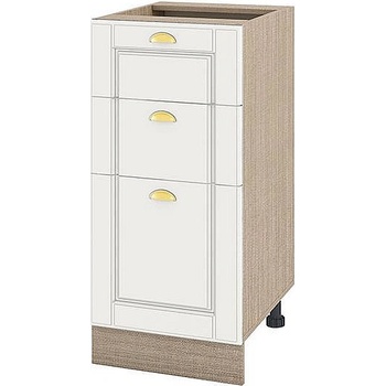 Image 1 of ИРИМ Долен кухненски шкаф с три чекмеджета Сити МФ-Бяло мат-04-77 40 см ляв