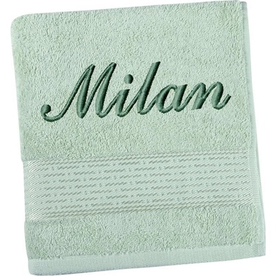 Bellatex Froté ručník proužek s výšivkou jména mint 50 x 100 cm