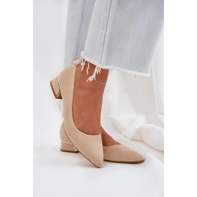 Ps1 lodičky na nízkém podpatku a špičatými špičkami béžové terilara růžová – Zbozi.Blesk.cz