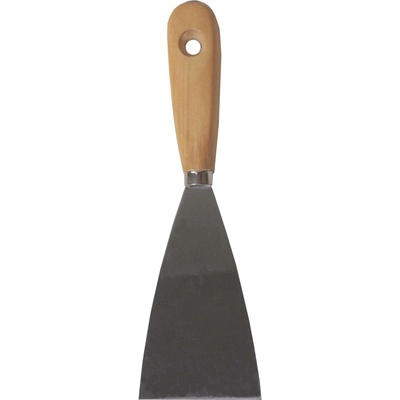TOPTRADE špachtle ocelová 70 mm s dřevěnou rukojetí (Hobby provedení, náklepový nýt)