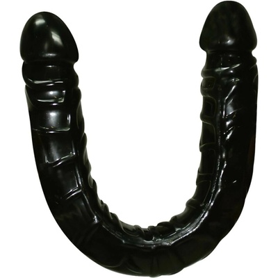 You2Toys Ultra-Dongs čierne obojstranné dildo 43 x 3,6–4,6 cm