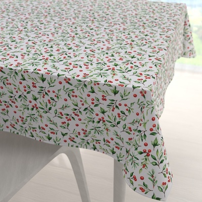 Biante Teflonový čtvercový ubrus TF-111 Jeřabiny na bílém 70x70 cm