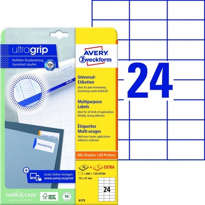 Avery Zweckform 6173 Samolepicí etikety 70x37mm 720 ks