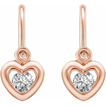 Eppi Zlaté dětské náušnice ve tvaru srdíčka Aurora EP35951